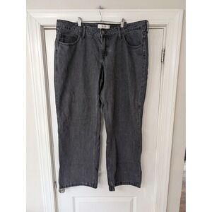 Hollister Low-Rise Baggy Jeans Womens 18L W34 Long Washed Black Denim NWTs